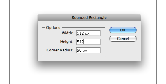 Rounded rectangle settings in Adobe Illustrator